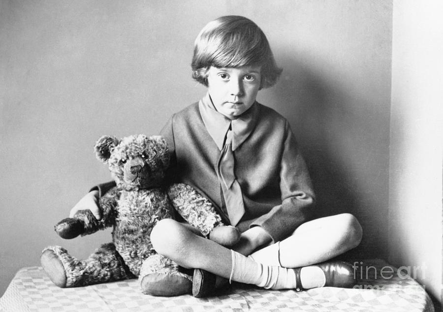 Christopher Robin Milne With His Teddy Photograph by Bettmann