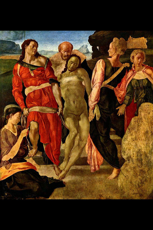 Christs death Painting by Michaelangelo