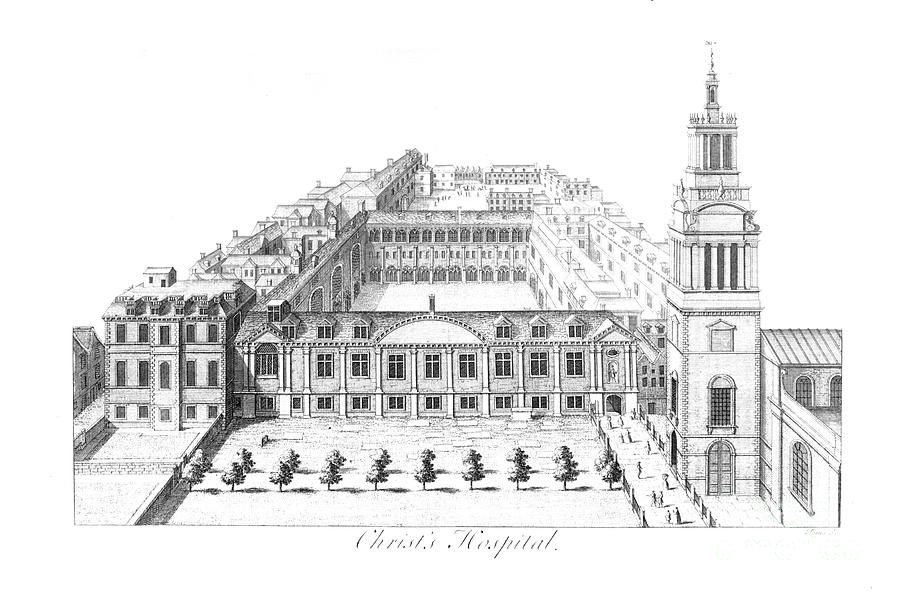 Christs Hospital C Drawing by Print Collector