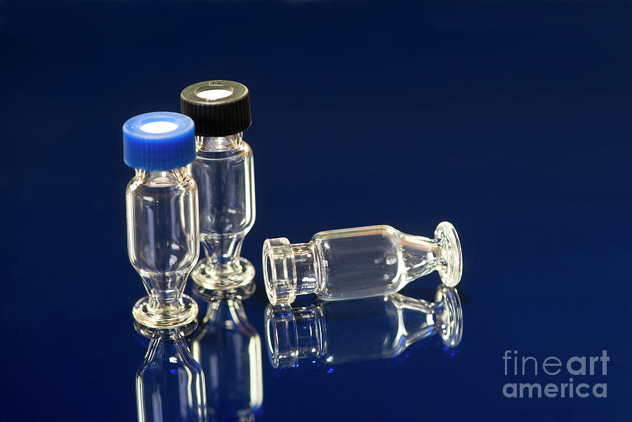 Bottle Photograph - Chromatography Autosampler Glass Vials by Sherry Yates Young/science Photo Library