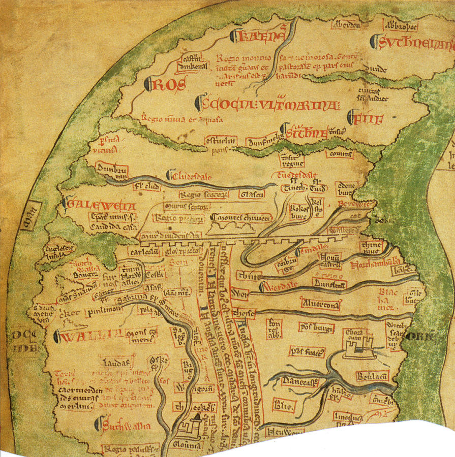 Chronica Majora, Detail Of Britain Map Photograph by Science Source