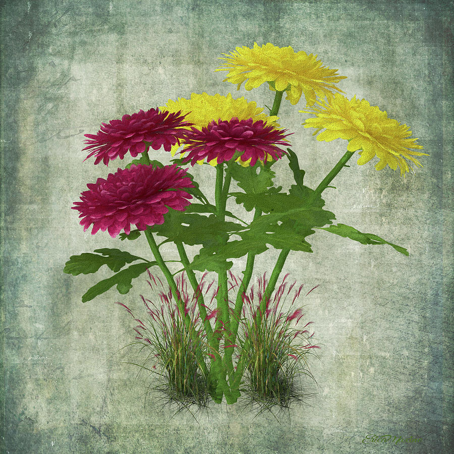 Chrysanthemum Bouquet - Painted by Ericamaxine Price Chrysanthemum Bouquet - Painted by Ericamaxine Price