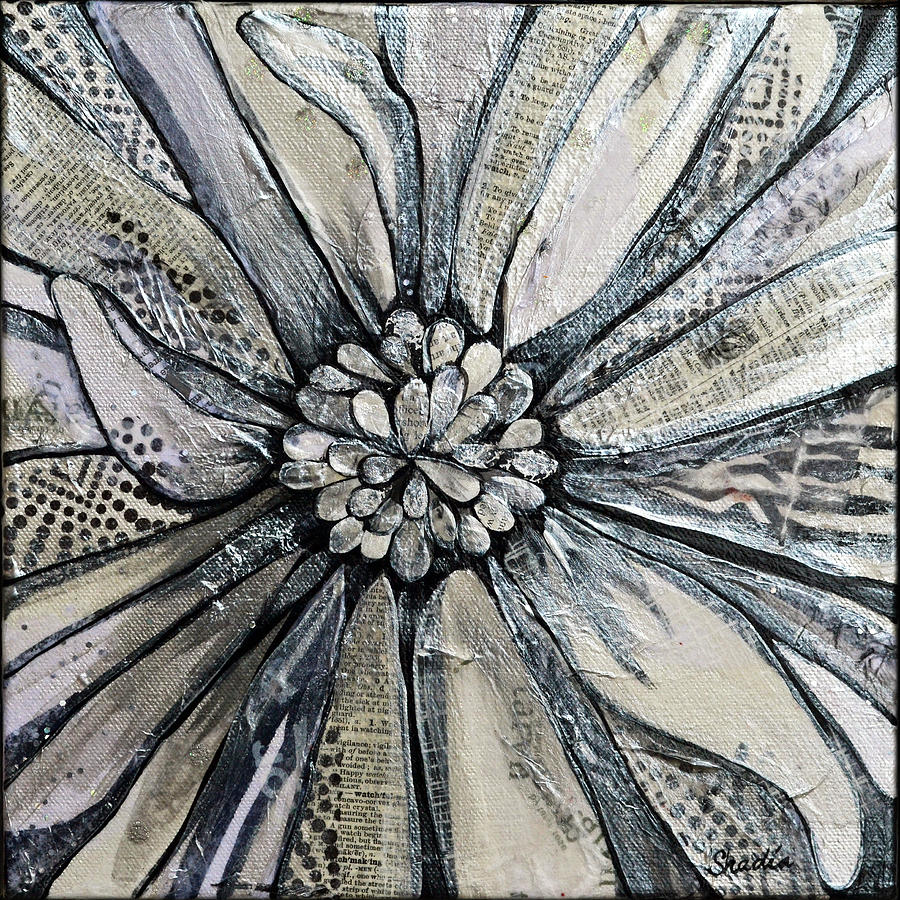 Flowers Still Life Painting - Chrysanthemum by Shadia Derbyshire