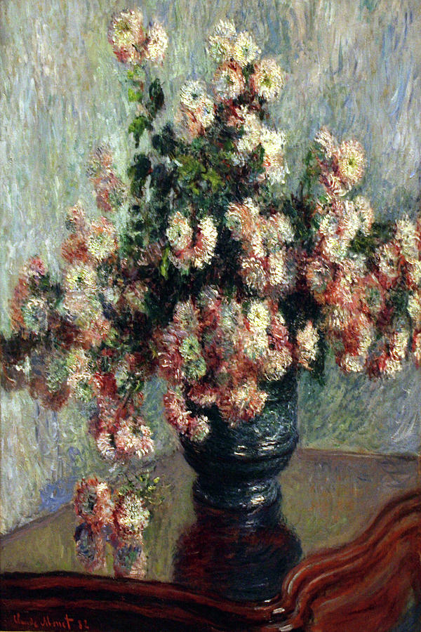 Chrysanthemums 1882 by Claude Monet Painting by Movie Poster Prints