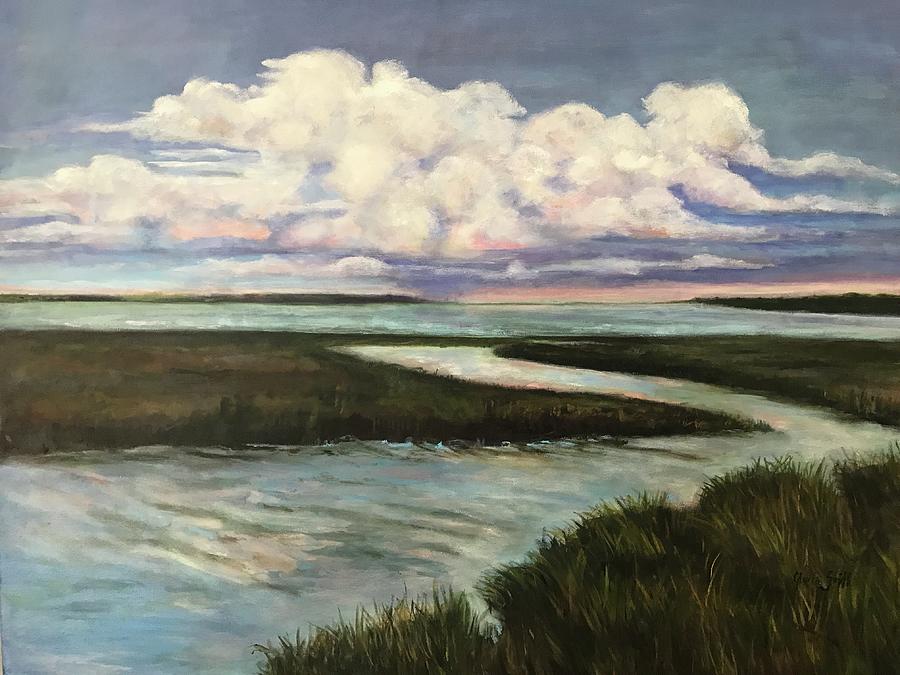 Lowcountry  Waterway Painting by Gloria Smith
