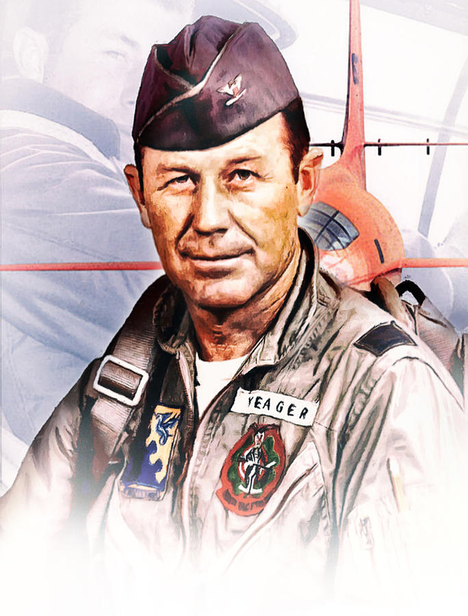 Chuck Yeager One Of A Kind Digital Art by Peter Chilelli