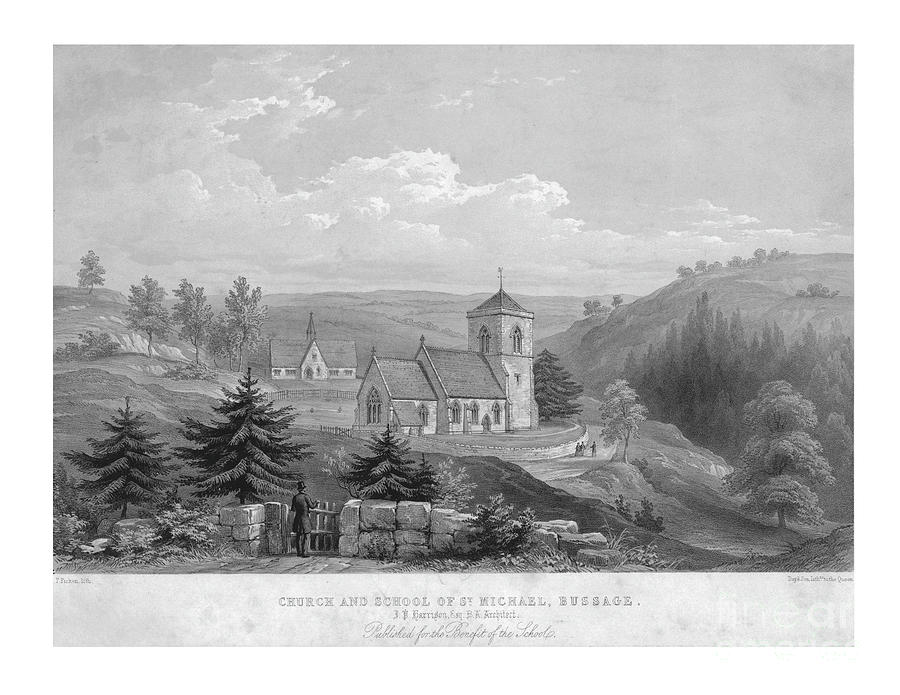 Church And School Of St Michael Drawing by Print Collector