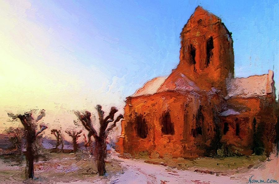 Church at Auvers-sur-Oise Digital Art by Rein Nomm