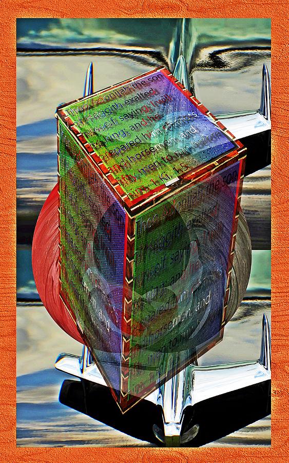 Church door cylinder little planet as art with text as a box Digital Art by Karl Rose
