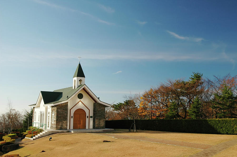 Church In Garden Photograph by Bluekite