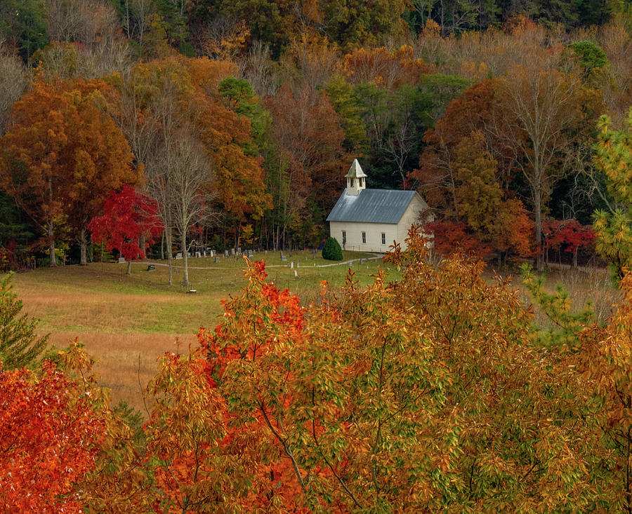 Church in the Cove, Square View Photograph by Marcy Wielfaert