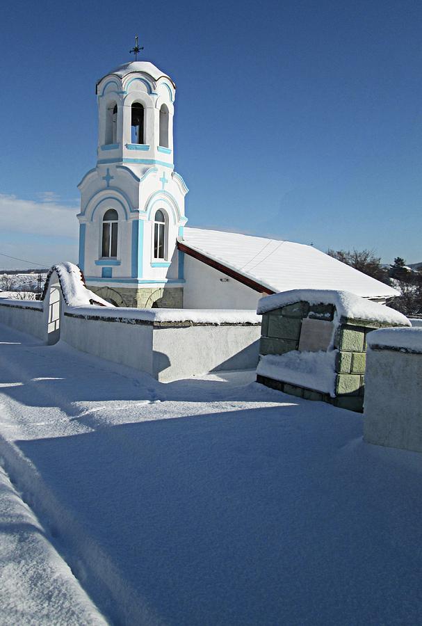 Church in the snow Photograph by Martin Smith