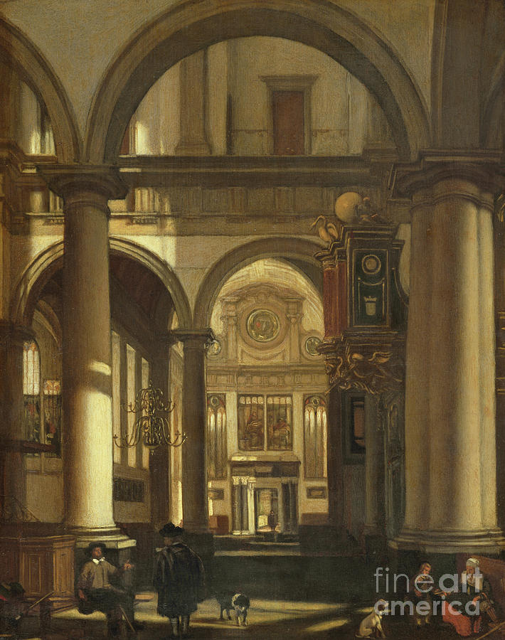 Church Interior Painting by Emanuel de Wint
