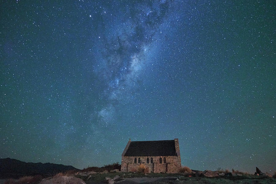 Church Of Good Shepherd, Lake Tekapo, New Zealand Digital Art by Gu ...