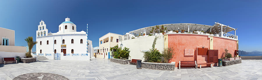 Church Of Panagia In O&237a Panorama Photograph by Michaelutech