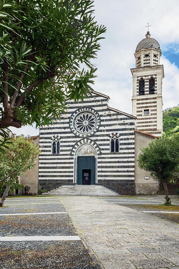 Church of Saint Andrew Exterior Levanto Cinque Terre Photograph by Joan Carroll