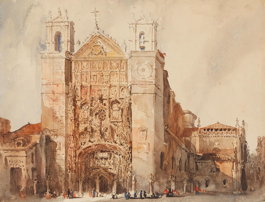 Church of Saint Paul, Valladolid Drawing by Jenaro Perez Villaamil