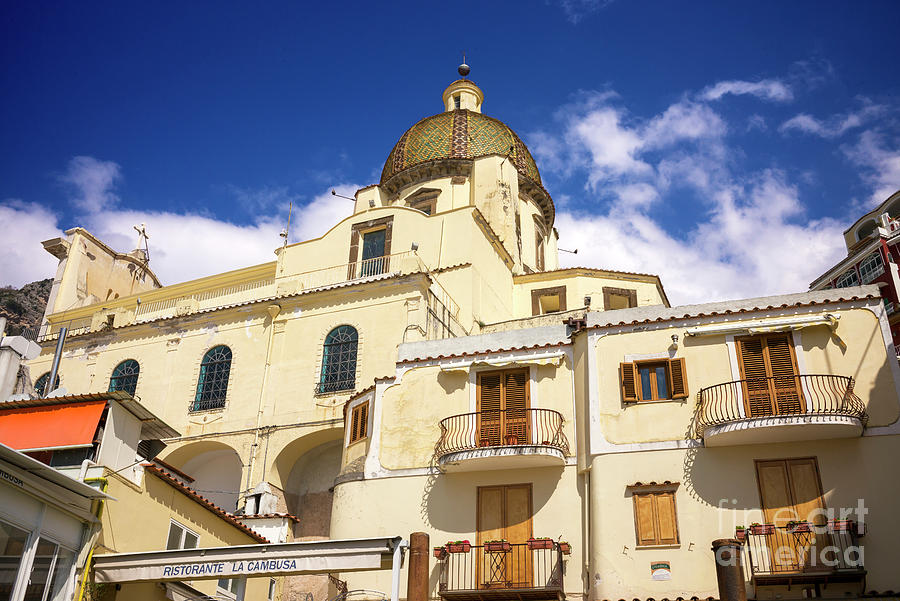 Church of Santa Maria Assunta Dome in Positano Photograph by John Rizzuto
