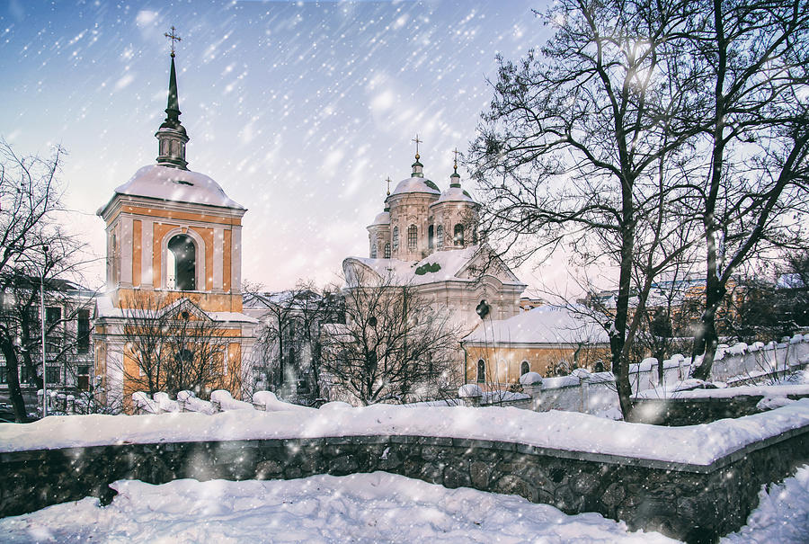 Winter Photograph - Church Of The Intercession Of The Holy Mother Of God by Alexander Kiyashko
