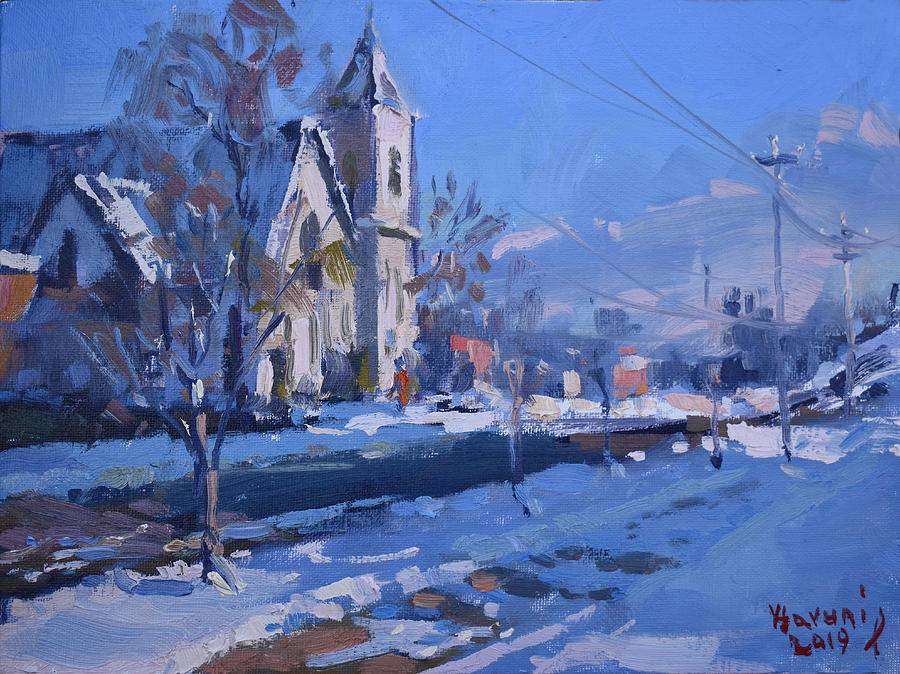 Webster Painting - Churche At Main Str N Tonawanda by Ylli Haruni Webster Painting - Churche At Main Str N Tonawanda by Ylli Haruni