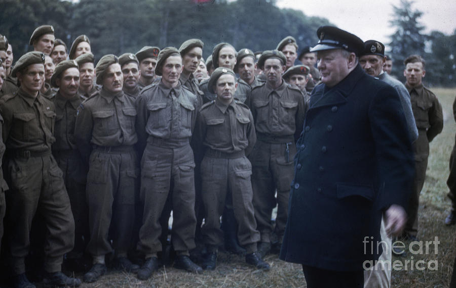 Churchill Speaks To D-day Veterans Photograph by Bettmann