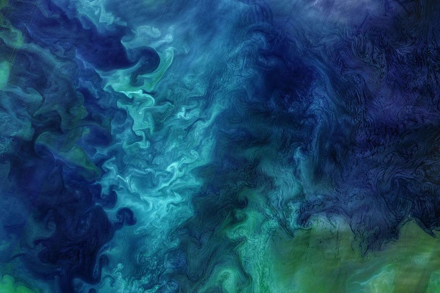 Churning in the Chukchi Sea  Alakan Coast NASA Painting by Celestial Images