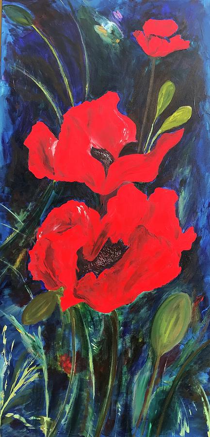 Cias Poppies Painting by Hyacinth Paul