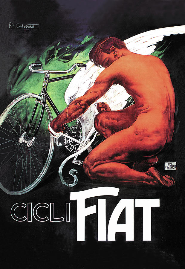 Cicli Fiat (Fiat Cycles) Painting by Plinio Codognato