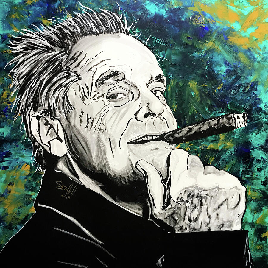 Cigar Jack Painting by Sergio Gutierrez