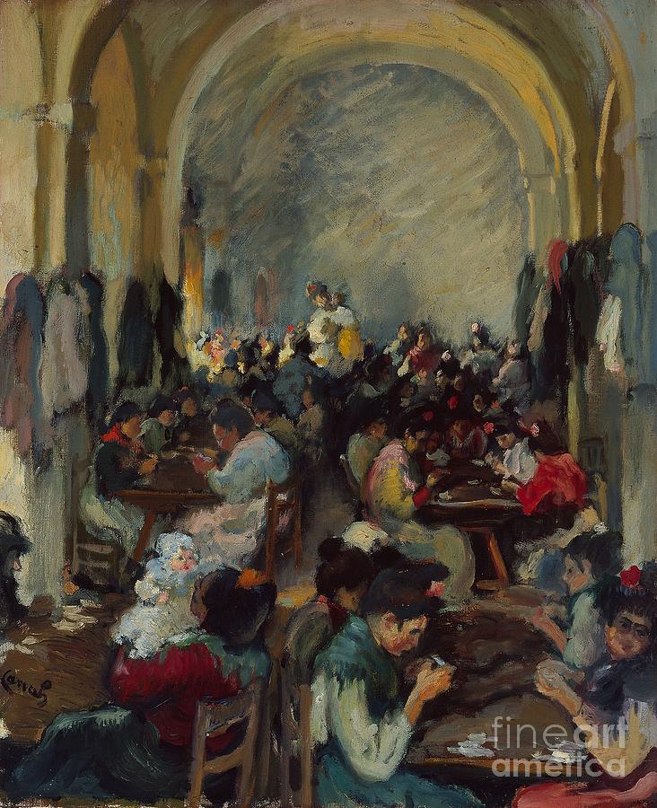 Cigar Making In Seville, 1899 Painting by Ricardo Canals Y Llambi