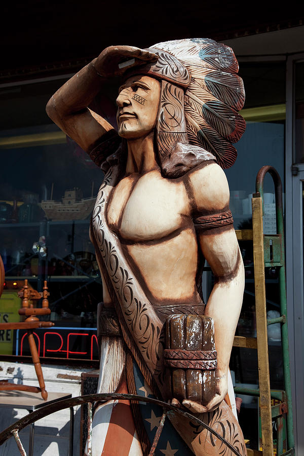 Cigar Store Indian Painting by Carol Highsmith