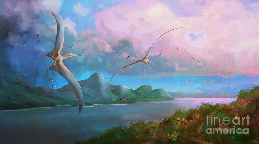 Cimoliopterus Pterosaurs In Flight Photograph By Mark P Wittonscience