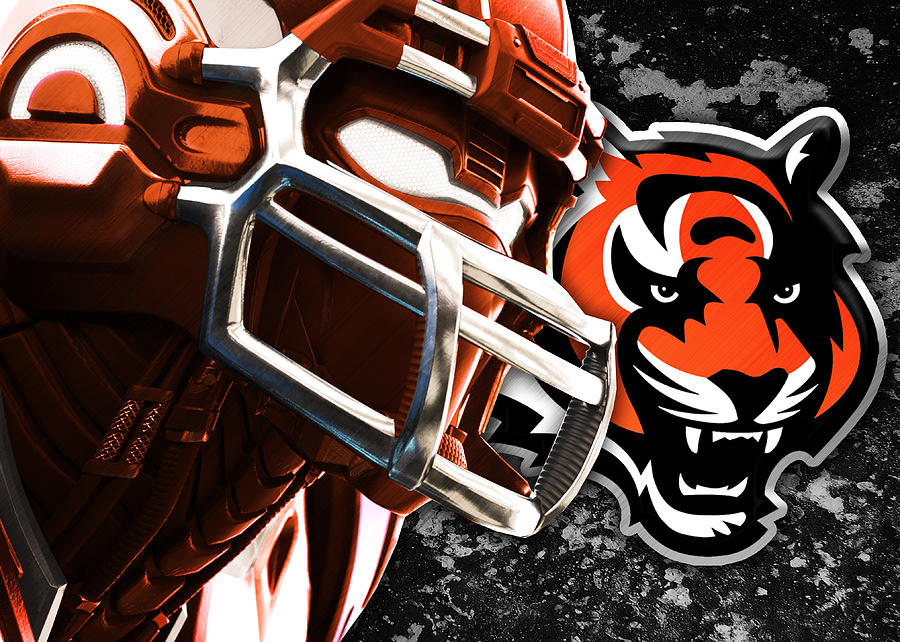 cincinnati bengals football helmet - AI Generated Artwork