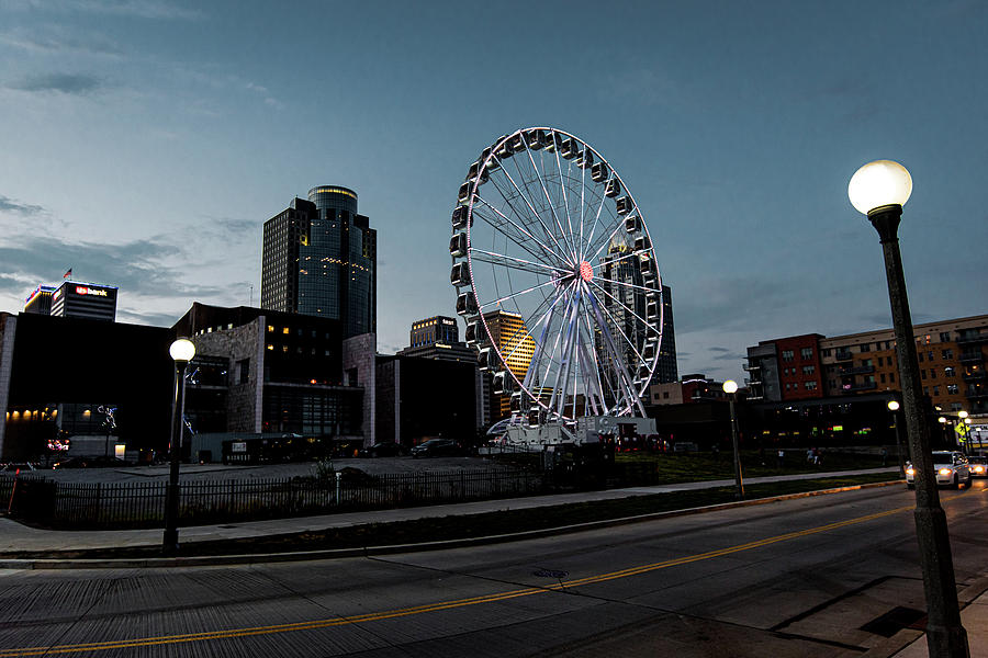 Cincinnati Ferris Wheel at Dusk Photograph by Anthony Doudt Fine Art