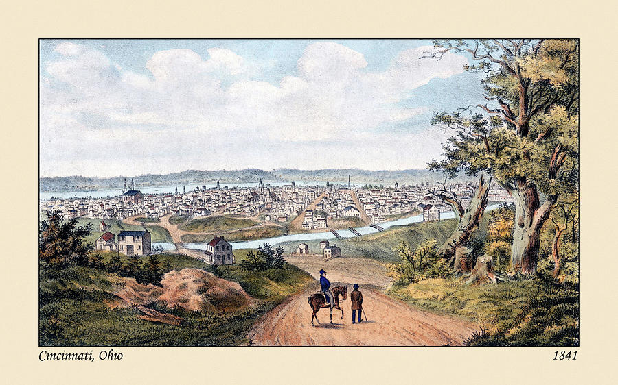 Cincinnati Ohio 1841 Photograph by Andrew Fare