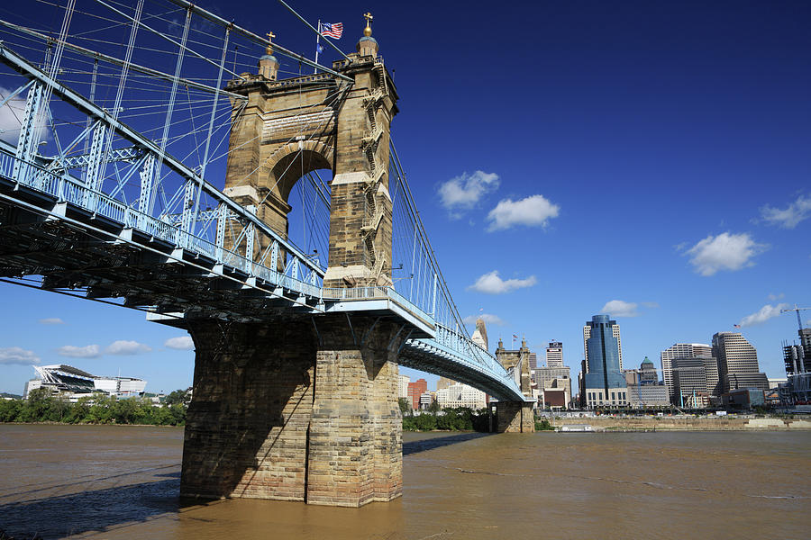 Cincinnati, Ohio Skyline And Ohio River Photograph by Jumper