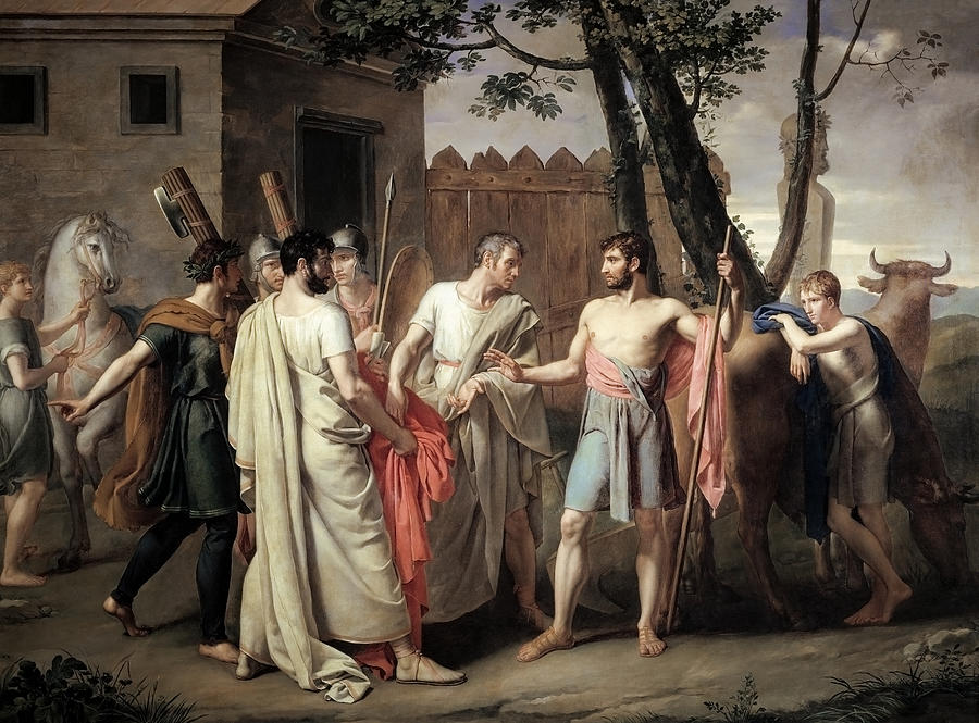 Cincinnatus Abandons The Plough To Dictate Laws To Rome Painting by War Is Hell Store