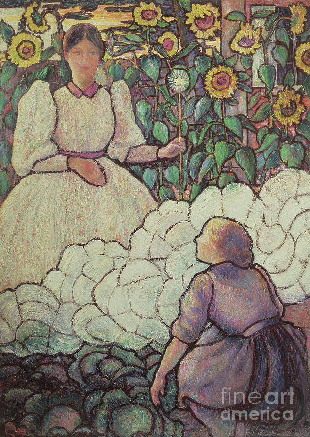 Fairy Painting - Cinderella and her Fairy Godmother, 1892 by Lucien Pissarro