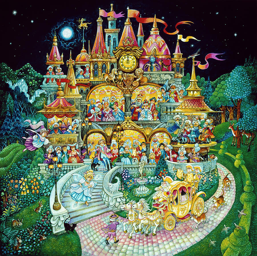 Castle Painting - Cinderella by Bill Bell