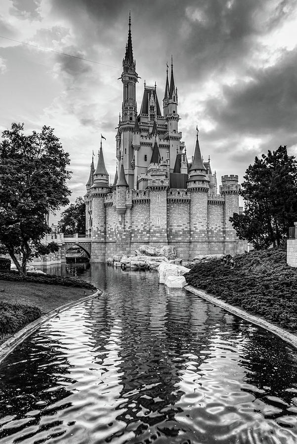 Monochrome Princess Dreams At The Famous Castle Photograph by Gregory Ballos