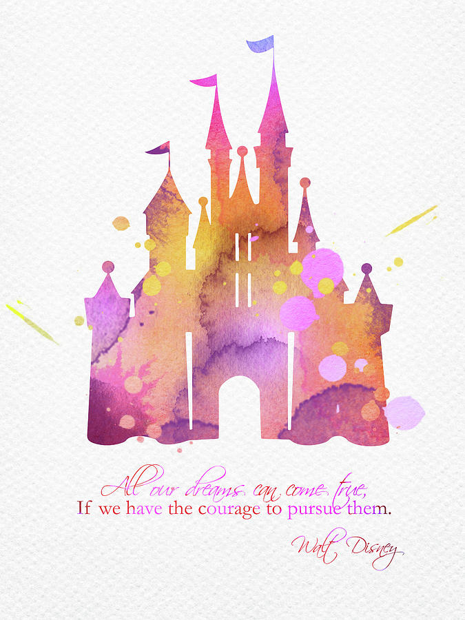 Disney Quote Paintings : ART PRINT Walt Disney Mickey Mouse Quote