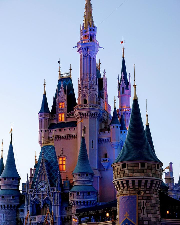 Cinderella Castle At Sunset Photograph