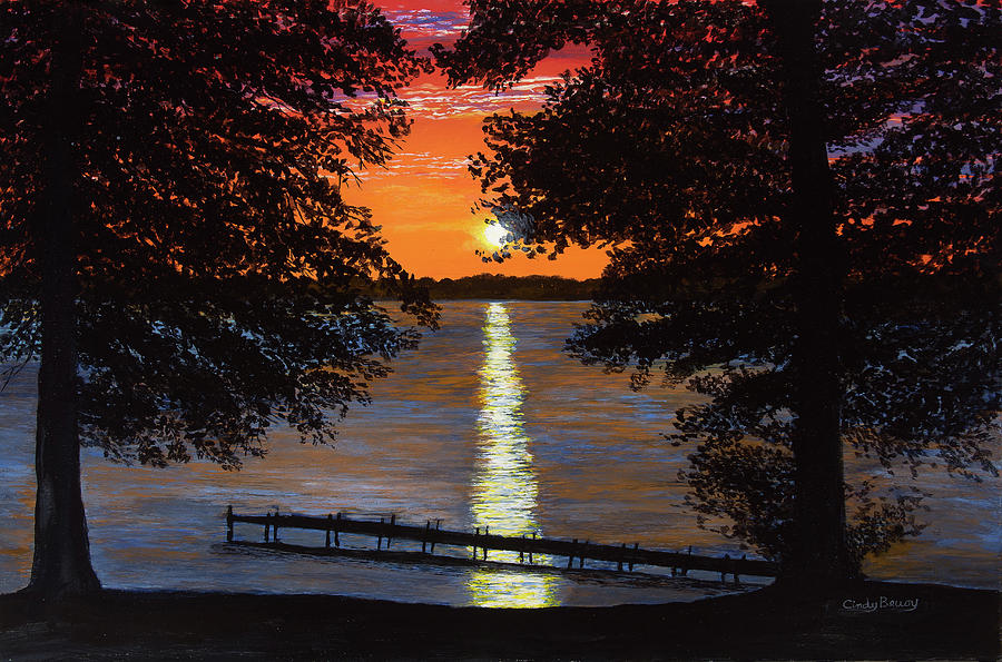 Cindy Beuoy - Lake Maxinkuckee Painting by Cindy Beuoy