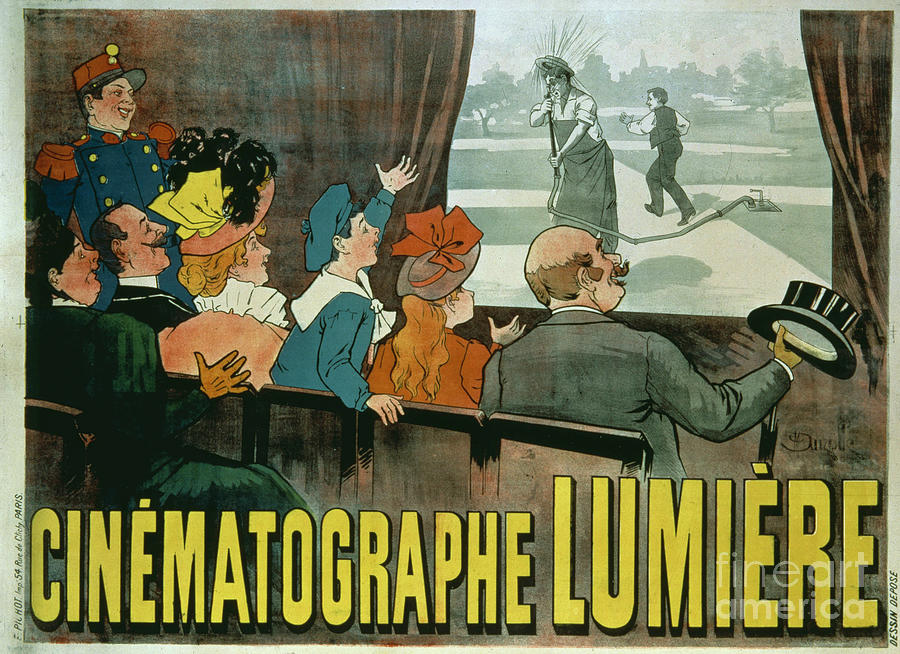 Cinematograph Lumiere Painting by Marcellin Auzolle | Fine Art America