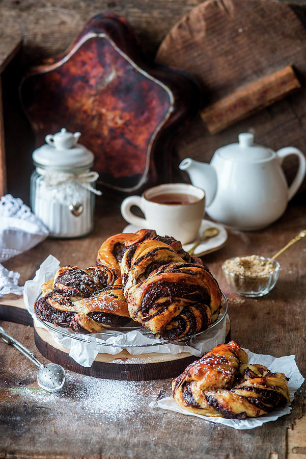 Cinnamon And Chocolate Pastries Photograph by Irina Meliukh