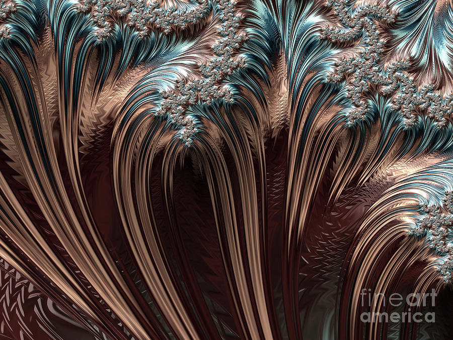 Abstract Digital Art - Cinnamon Falls by Elisabeth Lucas