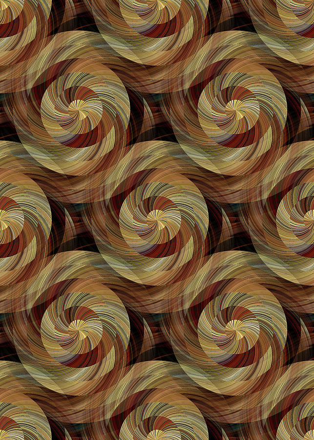 Ring Digital Art - Cinnamon Rolls Seamless Pattern by David Manlove