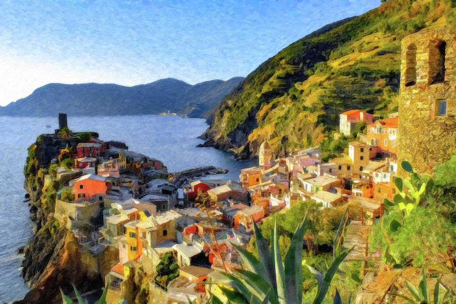 Cinque Terre Vernazza Italy - DWP2922447 Painting by Dean Wittle