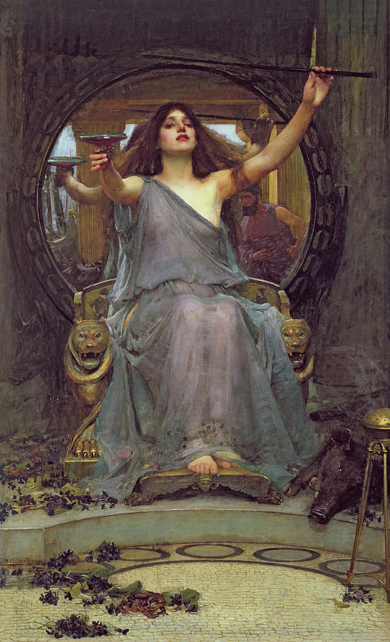 John William Waterhouse Painting - Circe Offering The Cup To Ulysses, 1891 by John William Waterhouse John William Waterhouse Painting - Circe Offering The Cup To Ulysses, 1891 by John William Waterhouse