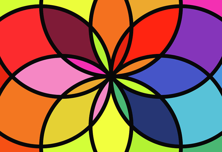 Horizontaal Veroveraar valuta Circle Geometric Full Color Drawing by Hasan Ahmed